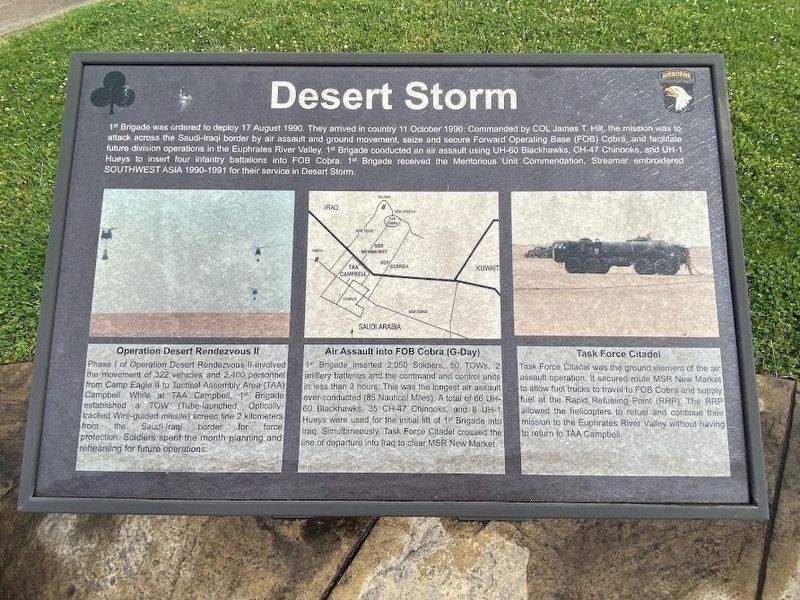 Desert Storm Marker. Click for full size. Desert Storm Marker image. Click for full size.