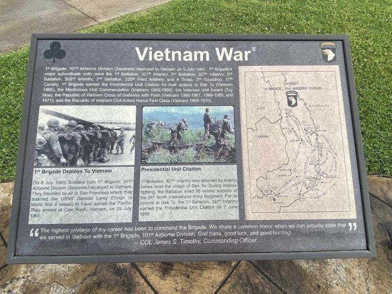 Vietnam War Marker. Click for full size. Vietnam War Marker image. Click for full size.