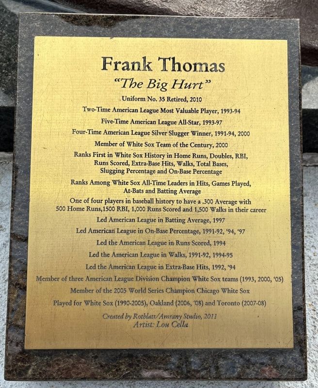 Frank Thomas Marker. Click for full size. Frank Thomas Marker image. Click for full size.