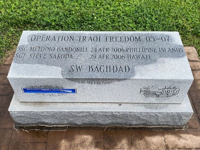 Operation Iraqi Freedom 05-07 Marker. Click for full size. Operation Iraqi Freedom 05-07 Marker image. Click for full size.
