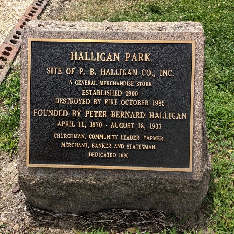 Halligan Park Marker. Click for full size. Halligan Park Marker image. Click for full size.