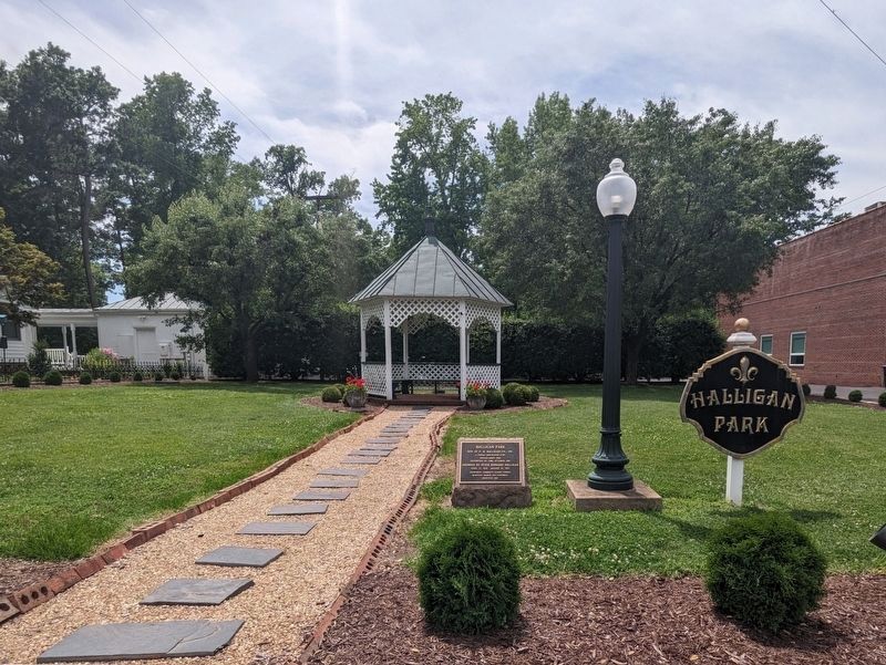 Halligan Park Marker. Click for full size. Halligan Park Marker image. Click for full size.