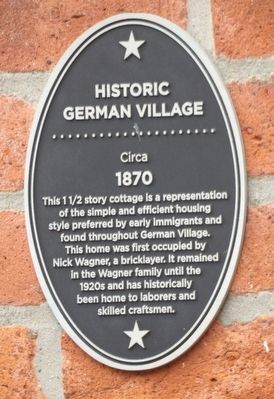 Historic German Village Marker. Click for full size. Historic German Village Marker image. Click for full size.