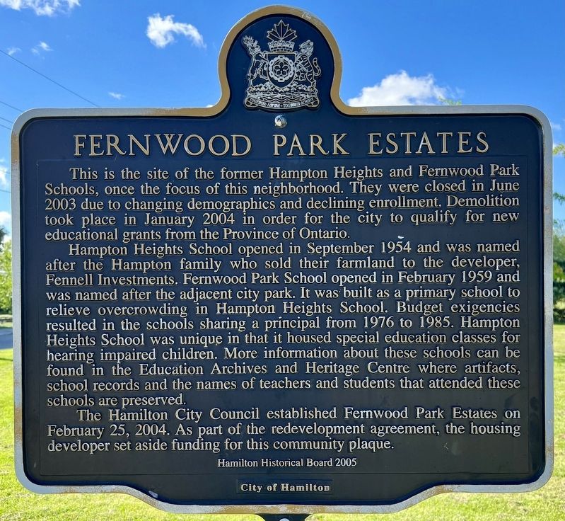 Fernwood Park Estates Marker. Click for full size. Fernwood Park Estates Marker image. Click for full size.