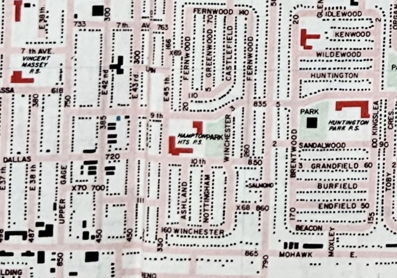 Hampton Heights (and Fernwood Park) schools, 1966. Click for full size. Hampton Heights (and Fernwood Park) schools, 1966 image. Click for full size.