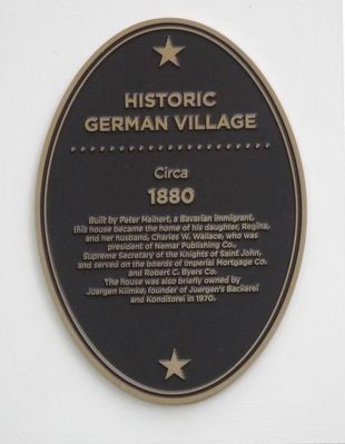 Historic German Village Marker. Click for full size. Historic German Village Marker image. Click for full size.