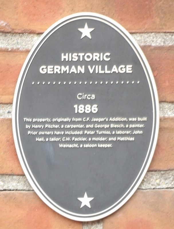 Historic German Village Marker. Click for full size. Historic German Village Marker image. Click for full size.