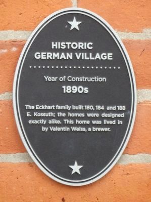 Historic German Village Marker. Click for full size. Historic German Village Marker image. Click for full size.