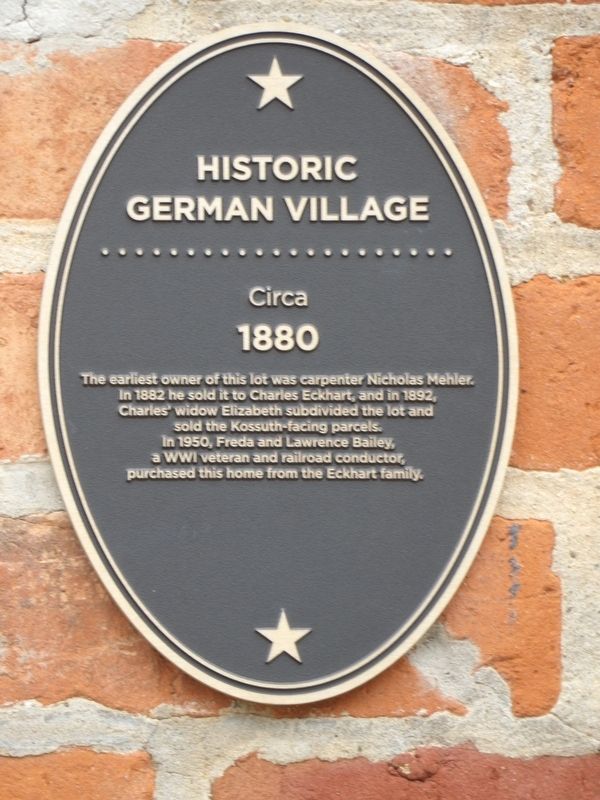 Historic German Village Marker. Click for full size. Historic German Village Marker image. Click for full size.