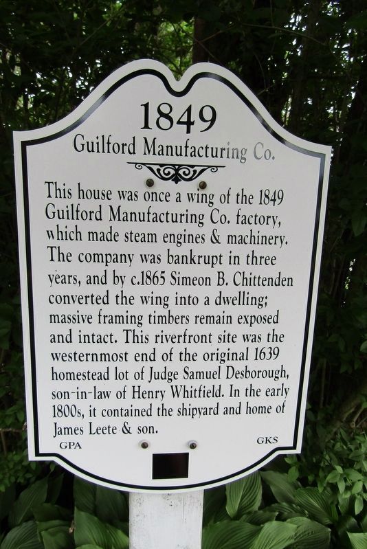 Guilford Manufacturing Co. Marker. Click for full size. Guilford Manufacturing Co. Marker image. Click for full size.