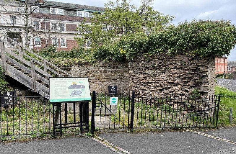 Middle Bailey Medieval Curtain Wall Marker. Click for full size. Middle Bailey Medieval Curtain Wall Marker image. Click for full size.