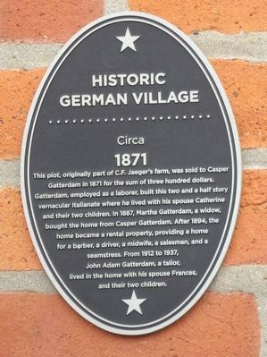 Historic German Village Marker. Click for full size. Historic German Village Marker image. Click for full size.