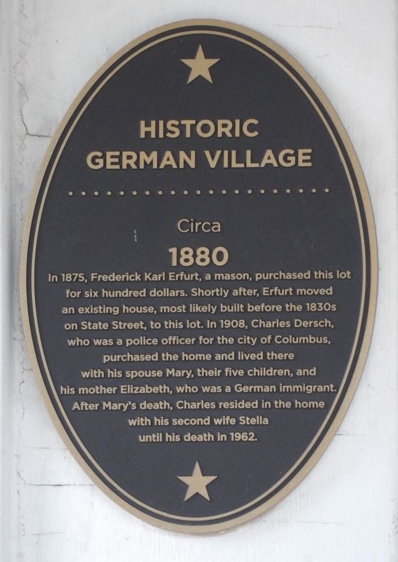 Historic German Village Marker image. Click for full size.