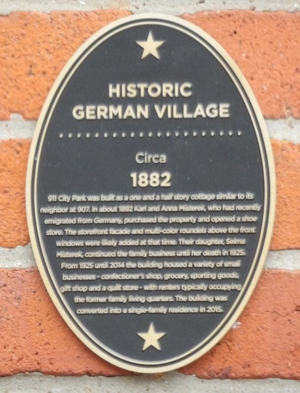 Historic German Village Marker. Click for full size. Historic German Village Marker image. Click for full size.
