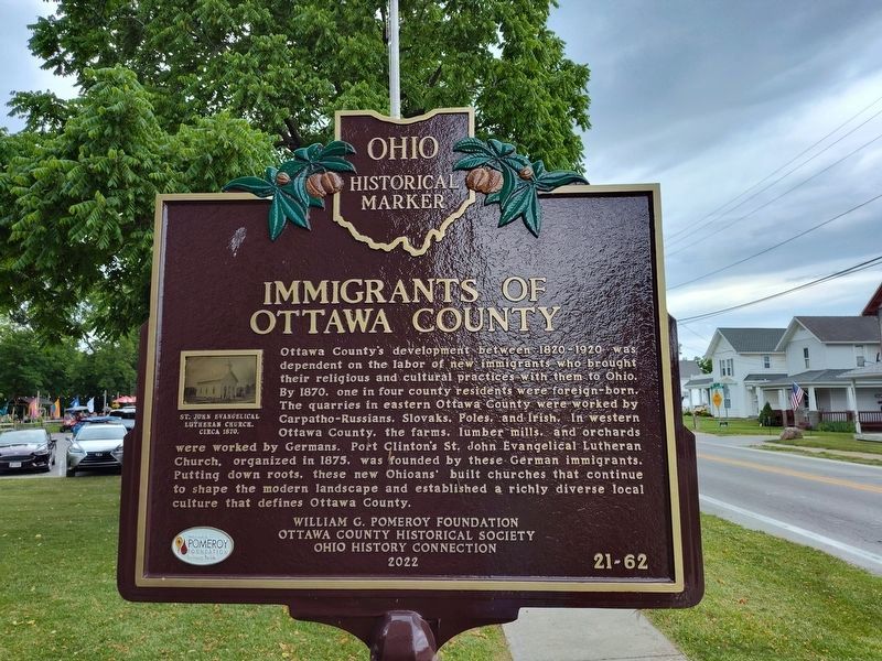 Immigrants Of Ottawa County side of the marker. Click for full size. Immigrants Of Ottawa County side of the marker image. Click for full size.