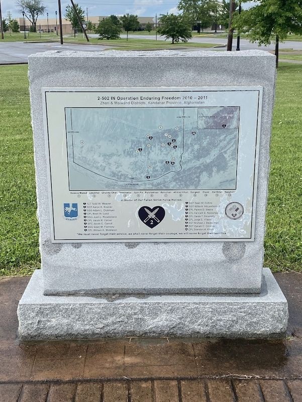 In Honor of Our Fallen Strike Force Heroes Marker. Click for full size. In Honor of Our Fallen Strike Force Heroes Marker image. Click for full size.