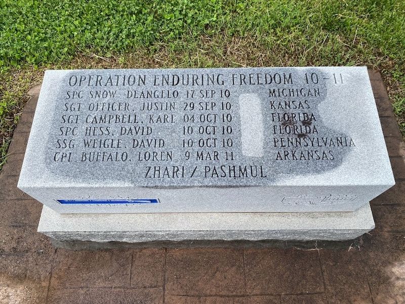 Operation Enduring Freedom 10-11 Marker image. Click for full size.