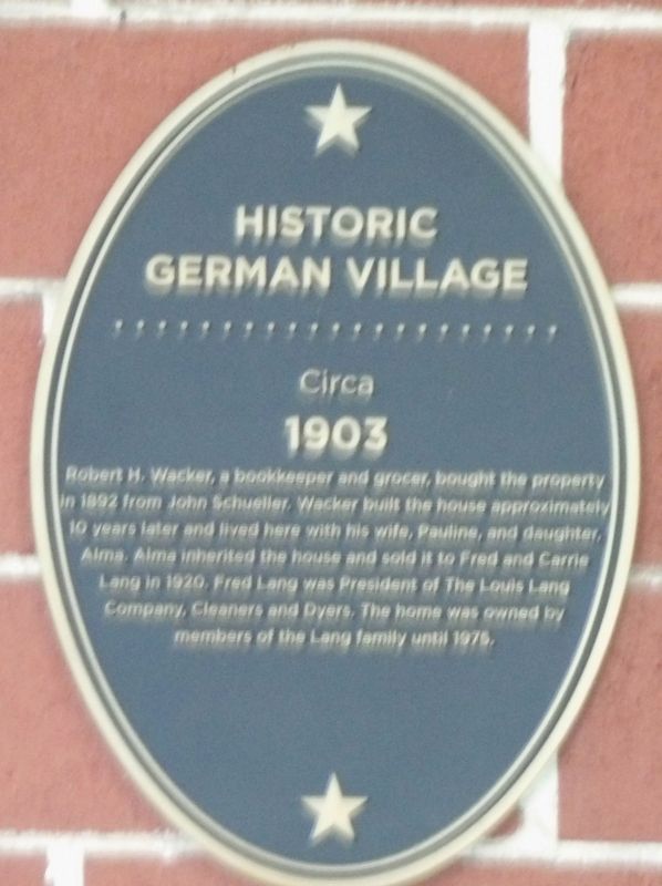 Historic German Village Marker. Click for full size. Historic German Village Marker image. Click for full size.