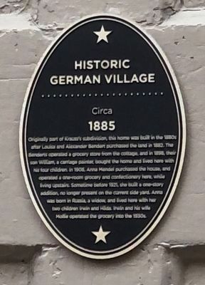 Historic German Village Marker. Click for full size. Historic German Village Marker image. Click for full size.