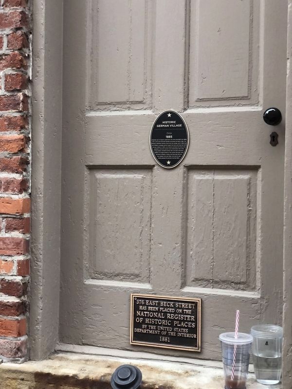 Historic German Village Markers. Click for full size. Historic German Village Markers image. Click for full size.