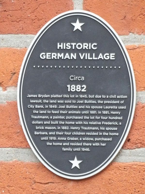 Historic German Village Marker. Click for full size. Historic German Village Marker image. Click for full size.