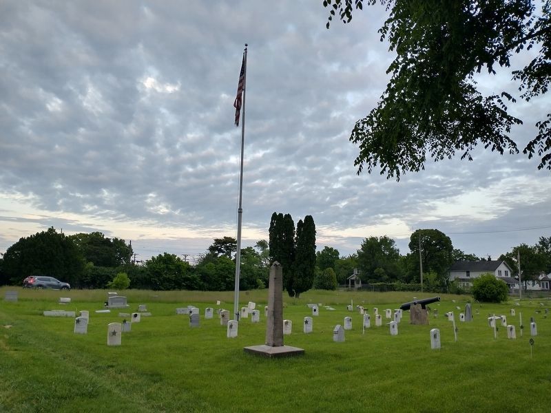 Burial lot for the Hiram Strong Post 79, Grand Army of the Republic (GAR). image. Click for full size.
