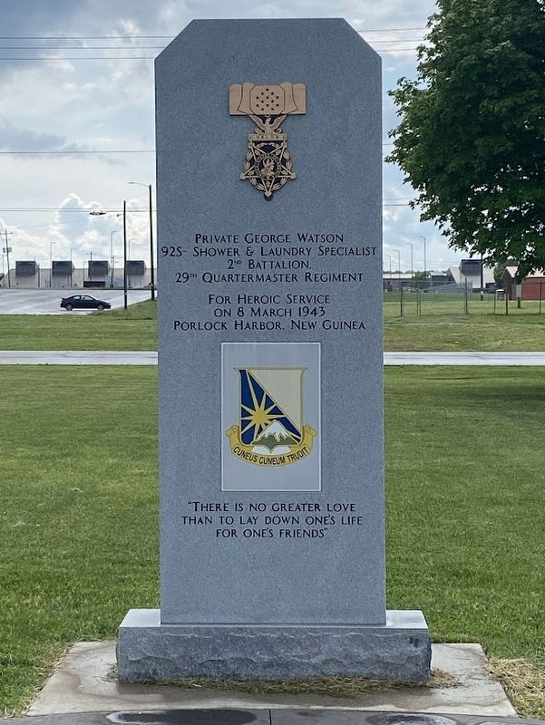 Private George Watson Marker. Click for full size. Private George Watson Marker image. Click for full size.