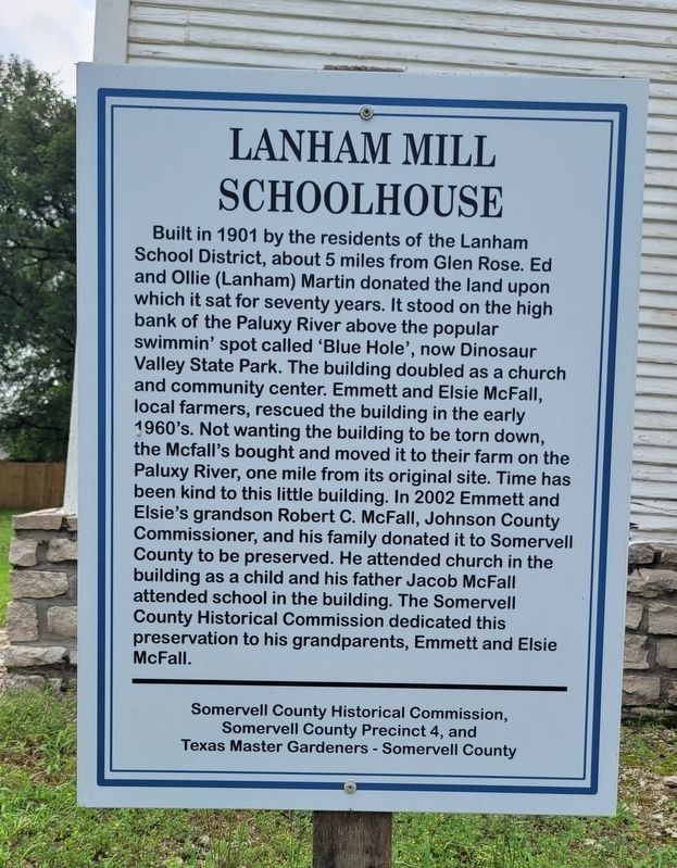Lanham Mill Schoolhouse Marker image. Click for full size.