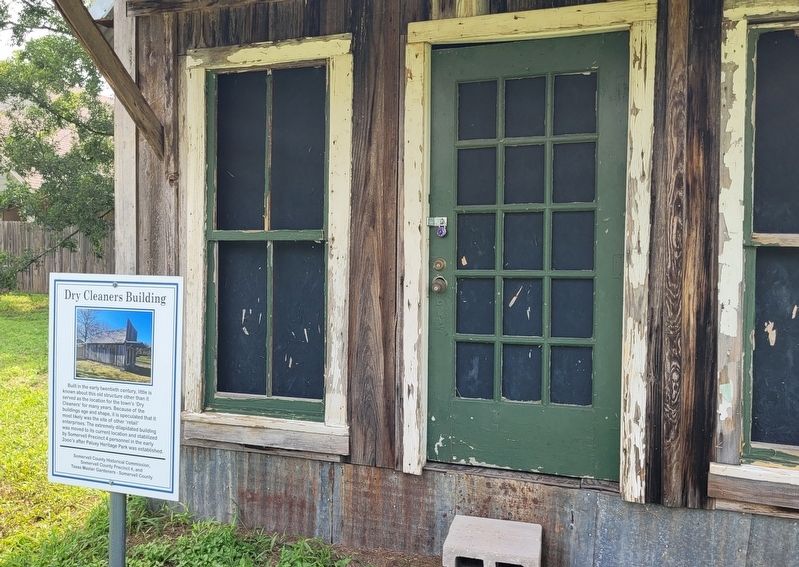 The front entrance to the Dry Cleaners Building and Marker. Click for full size. The front entrance to the Dry Cleaners Building and Marker image. Click for full size.