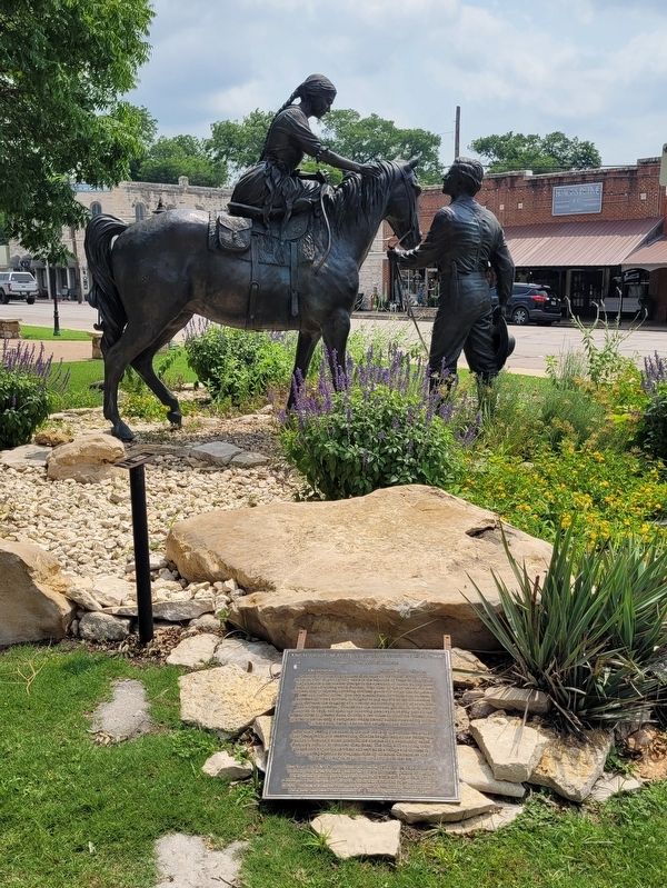 The Barnards of the Brazos statue and Marker. Click for full size. The Barnards of the Brazos statue and Marker image. Click for full size.