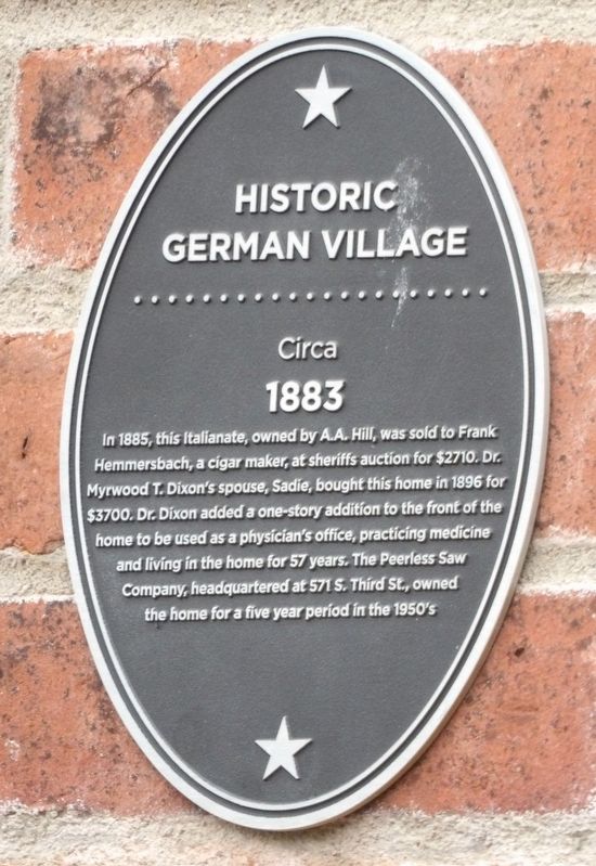Historic German Village Marker. Click for full size. Historic German Village Marker image. Click for full size.