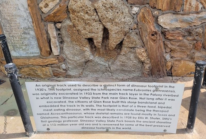 Dinosaur Footprint and Marker image. Click for full size.