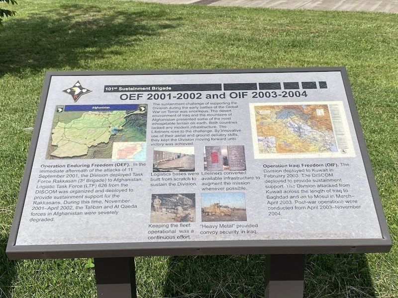 101st Sustainment Brigade Marker image. Click for full size.
