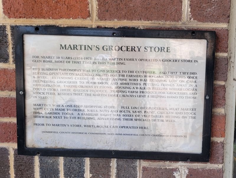 Martin's Grocery Store Marker. Click for full size. Martin's Grocery Store Marker image. Click for full size.
