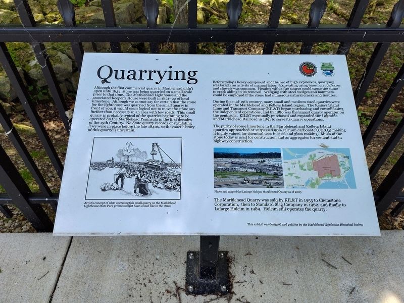 Quarrying Marker. Click for full size. Quarrying Marker image. Click for full size.