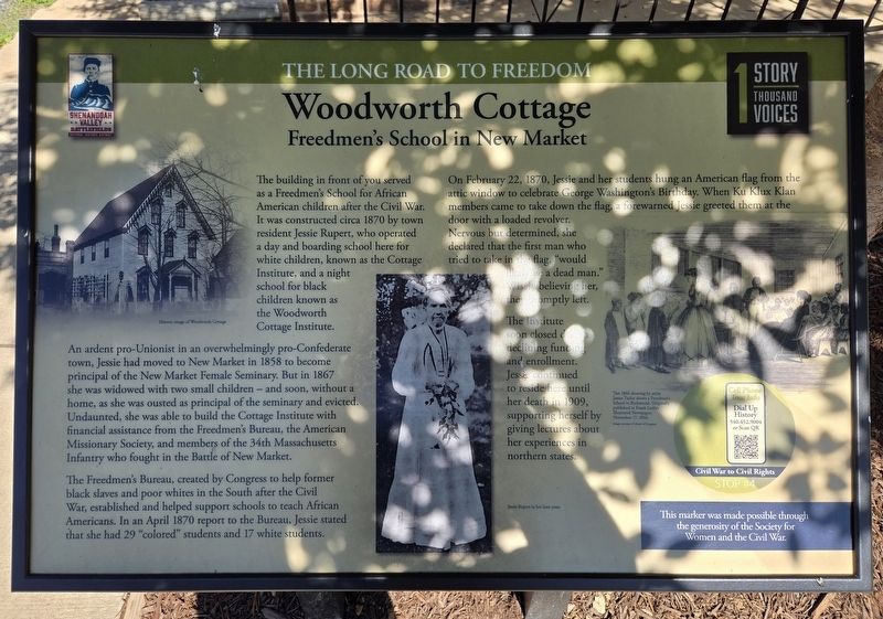 Woodworth Cottage Marker image. Click for full size.