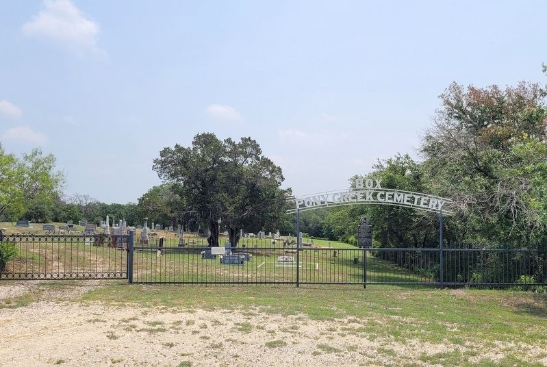 The Pony Creek Cemetery and Marker image. Click for full size.
