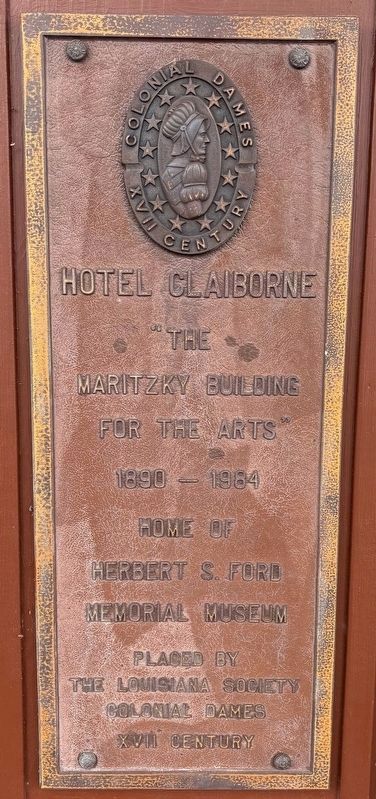 Hotel Claiborne Marker image. Click for full size.