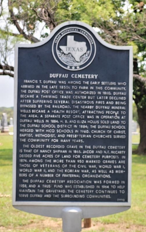 Duffau Cemetery Marker image. Click for full size.