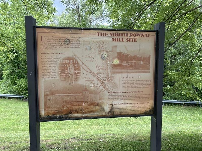 The North Pownal Mill Site Marker. Click for full size. The North Pownal Mill Site Marker image. Click for full size.
