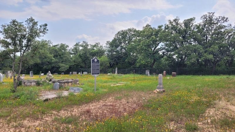 The Gideon Thorp�s Arrastre Marker next to his gravestone image. Click for full size.