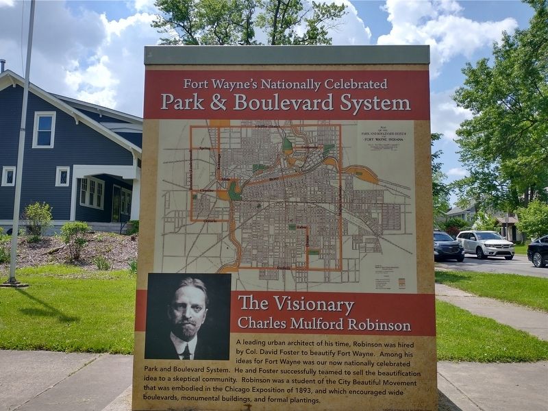 Fort Wayne�s Nationally Celebrated Park & Boulevard System Marker image. Click for full size.