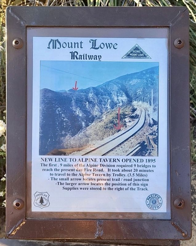 New Line to Alpine Tavern Marker. Click for full size. New Line to Alpine Tavern Marker image. Click for full size.