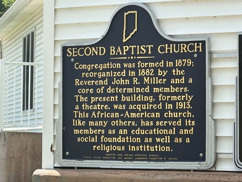 Second Baptist Church Marker image. Click for full size.