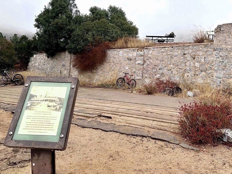 Echo Mountain House Marker and Ruins. Click for full size. Echo Mountain House Marker and Ruins image. Click for full size.