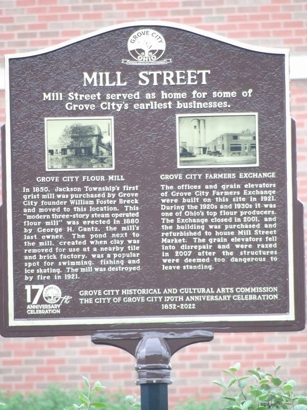 Mill Street Marker Side Two. Click for full size. Mill Street Marker Side Two image. Click for full size.
