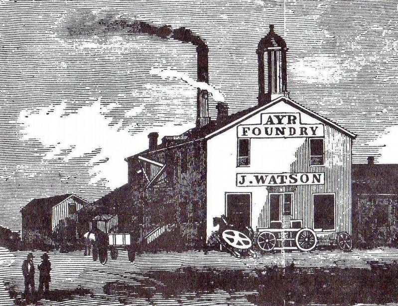 The John Watson Manufacturing Co.s second works in Ayr, ca 1850s-80s. Click for full size. The John Watson Manufacturing Co.s second works in Ayr, ca 1850s-80s image. Click for full size.
