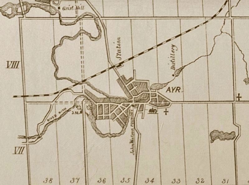 Village of Ayr, 1881 image. Click for full size.