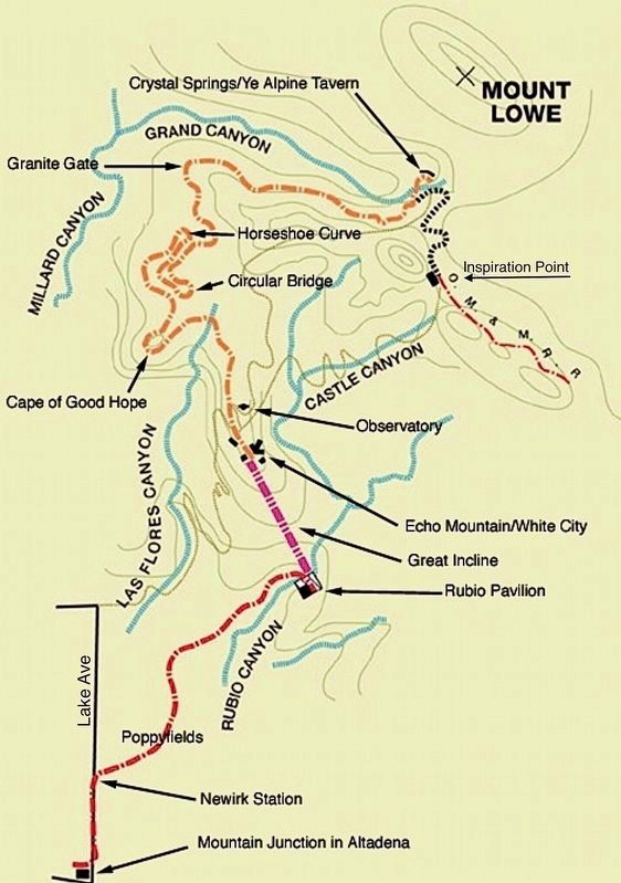 Mt Lowe Railway Map. Click for full size. Mt Lowe Railway Map image. Click for full size.