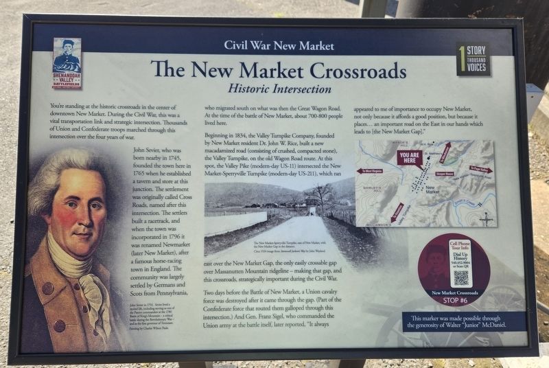 The New Market Crossroads Marker image. Click for full size.